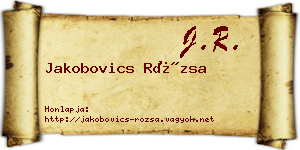 Jakobovics Rózsa névjegykártya